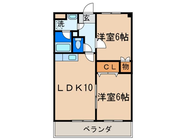 サンローゼ楠橋南の物件間取画像